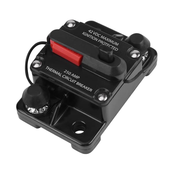 DC12V-42V Bil Stereo Audio Inline Afbryder Manuel Nulstilling (250A)