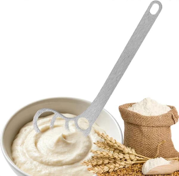 Eggvisp, Eggvisp, Manuell Multifunksjonell Visp i Rustfritt Stål, Ergonomisk Grep 304, For Matlaging Krem Smør Baking Mat Pannekake Kaffe Brød Curved model