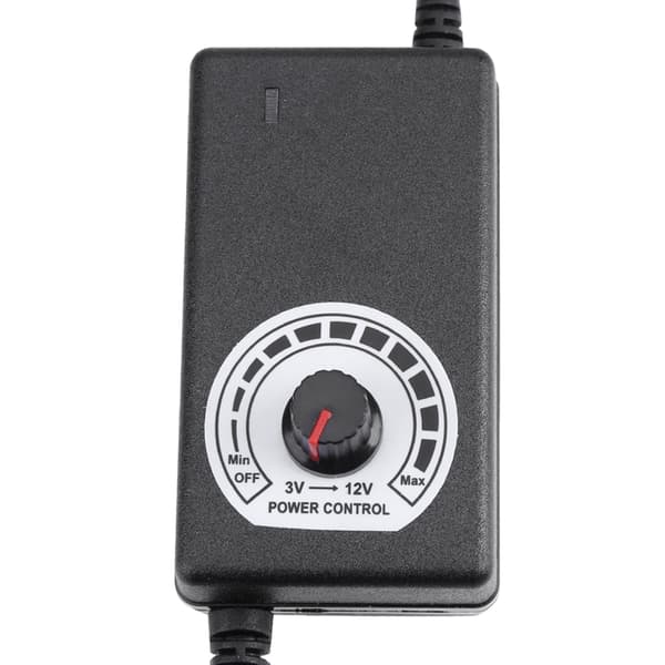 AC til DC-adapter 3-12V 2A Justerbar strømforsyning Motorhastighetskontroller US-plugg 110-240V