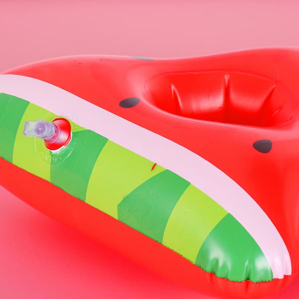 Uppblåsbar Vattenmelon Pizza Dryckeshållare Pool Flytleksak för Barn