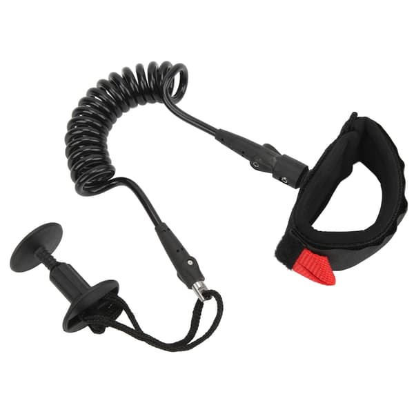 5,5 mm 1,2 meter Elastisk TPU Paddle Board Håndleddsreim Surf Leash for Stand Up Surfebrett Svart