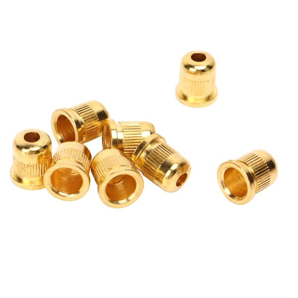 8PCS Gitarrsträngshylsa Legering Kompakt Bas Genom Kroppsspänne för Ersättning Gyllene