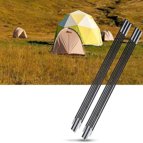 Telttakeppi taitettava 340 cm - 6 segmenttiä, 2 kpl:n pakkaus