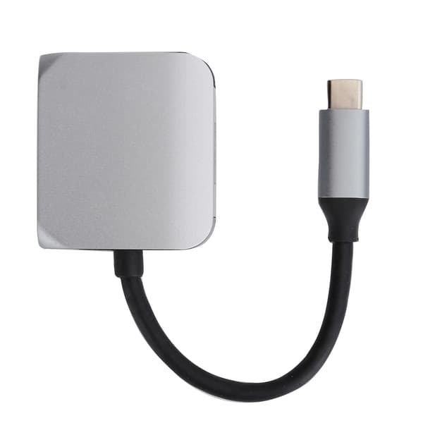 USB C til HDMI VGA Hub Docking Station Adapter 1080P Plug and Play