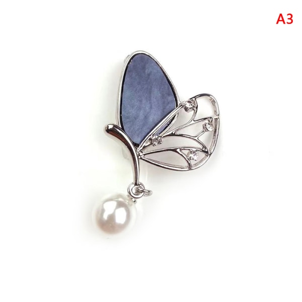 Utsökt Light Luxury Fashion Pearl Shell Butterfly Brooch e A A3