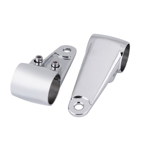 2st Krom Motorcykel Strålkastare Sidomontering Främre Gaffelfäste för 35mm-41mm Gaffelrör