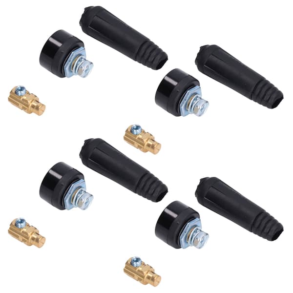 10 sæt TIG svejsekabel panelstik stik hurtig montering adapter 10-25 EU-stil
