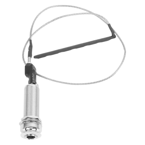 Gitarr Jack Pickup 6.35mm Utgång Barrel Jack Socket Cylinder för Elgitarr Pipa Ukulele Citra