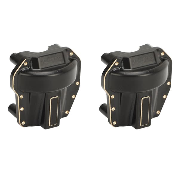 2 stk. RC Diff Cover Sort Rustfri Slidstærk til Axial 1/10 SCX10 III SCX10 PRO Aksel