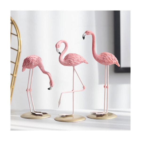 Stående Flamingo Have Skulptur Statue Home Decor Ornament (1 stk) B