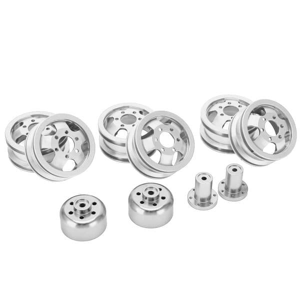RC Bil Hjulnav Aluminiumlegering Hög Precision Slitstark för WPL C14 C24 C34 C44 B14 B24 B16 B36 Silver
