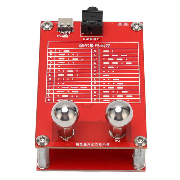 Automatisk telegrafnyckel 5V CW Morse Code Magnet Fast Bas Kortvågsradio 3,5 mm Utgångsgränssnitt