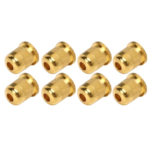 8PCS Gitarrsträngshylsa Legering Kompakt Bas Genom Kroppsspänne för Ersättning Gyllene