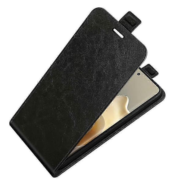 Compatible Case for Motorola Edge 60 Pro 5G with Card Slots Vertical Flip Leather Case Black