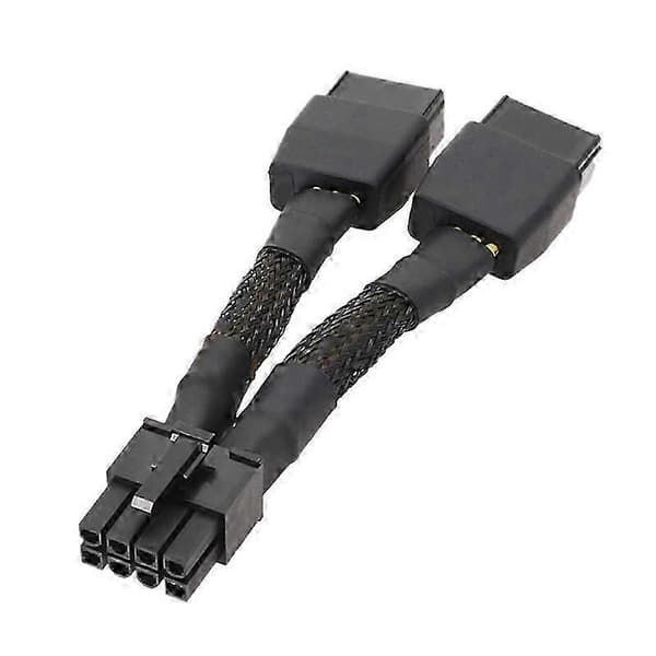 Dobbelt 8Pin til 8Pin strømkabel Grafikkort strømkabel til NVIDIA TESLA K80/M40/P100/V1 GPU 10-Yvan Black