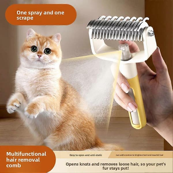 Professionel underuldskam til katte Effektivt dobbeltsidet design til hurtig udfiltring til hund kat Pink