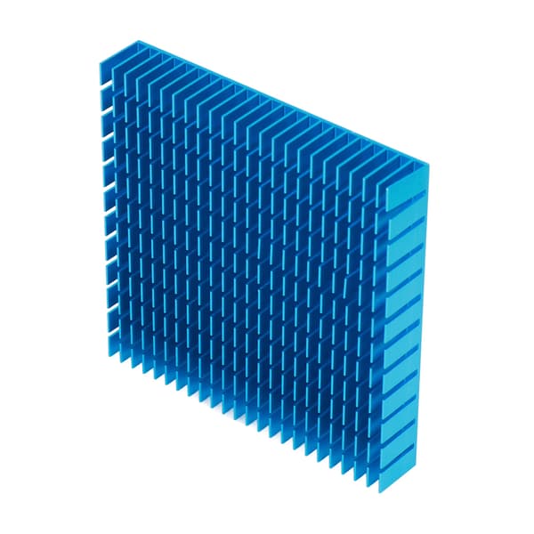 Kylflänsmodul i aluminium, kylare, värmeelement, CPU PCB, högeffektskylning 120 mm x 20 mm, blå