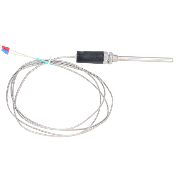 K Type Termoelementsensor Nichrome Skjermet Ledning Rett Skaft 100mm