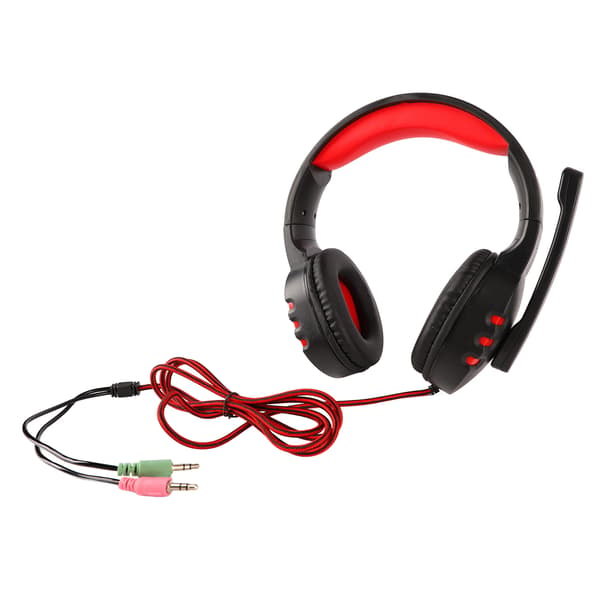 Kablet Over Ear Gaming Headset med Støjreducerende Mikrofon Justerbart Hovedbånd til PC Laptop