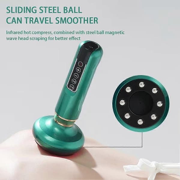 Anti-Cellulite Massager Trådløst Cupping Massageinstrument til Mænd Kvinder White