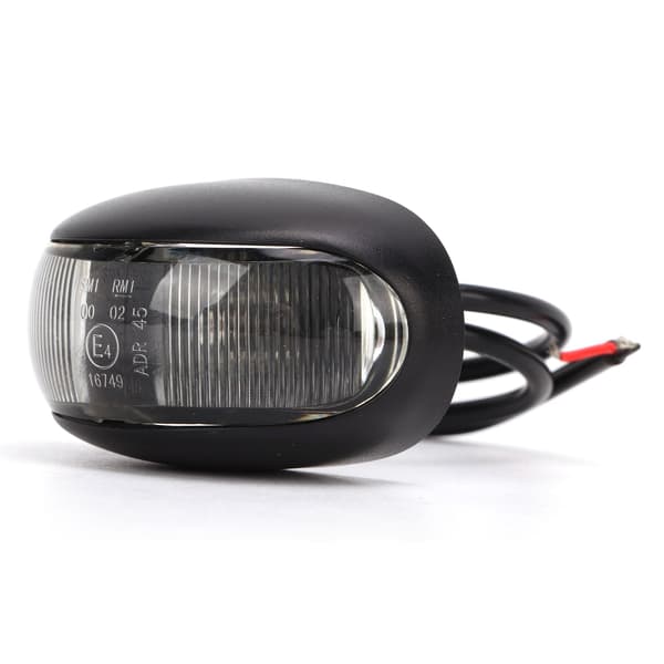 LED Sidomarkeringsljus 10-30V IP68 Vattentät Låg Effekt PC Lins Lastbilar Bussar Vit