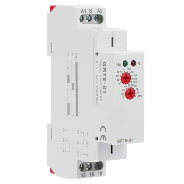 GRT8 B1 Mini Strömbortfall Fördröjning Tidsrelä Timer DIN-skena AC 220V