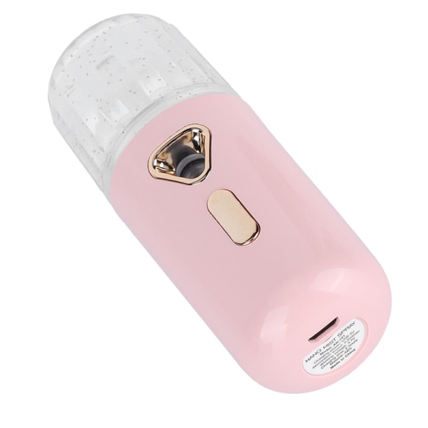 Bärbar ansiktsluftfuktare Mini Nano Mist USB Uppladdningsbar ansiktsspruta Rosa 30ml