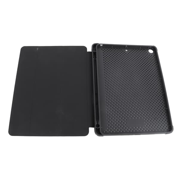 Sort PU-læder Tablet Case med magnetisk lukning, penholder og præcise udskæringer til 10,2\" IOS Tablet