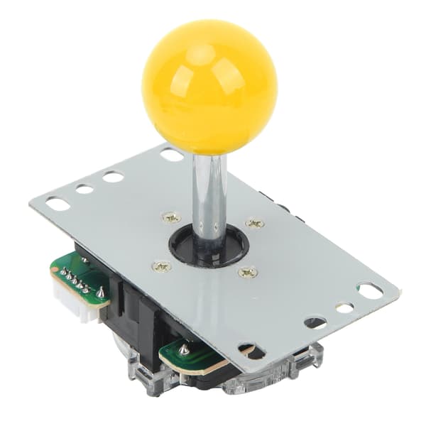 DIY USB Arcade -peliohjaimen joystick ohjaussirulla, keltainen
