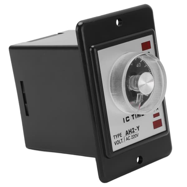 AH2 Y 60M Mini Tidsforsinkelsesrelæ 8 Ben Pointer Controller ABS Skal Automationsudstyr 220VAC