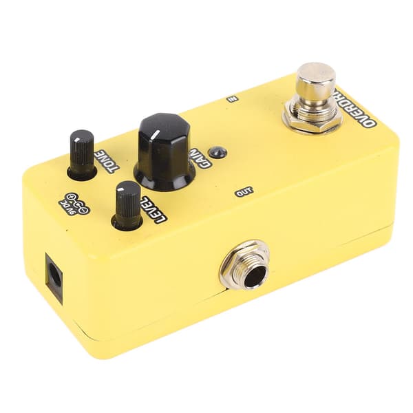 Elektrisk Guitar Effektpedal Enkelt Blok Mini Modulation Forstærker Simulation Pedal Gul Overdrive