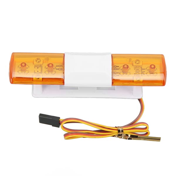 RC LED politilys 4 tilstande Simulation Advarselsblinklampe til 1/8 1/10 RC biler Gul