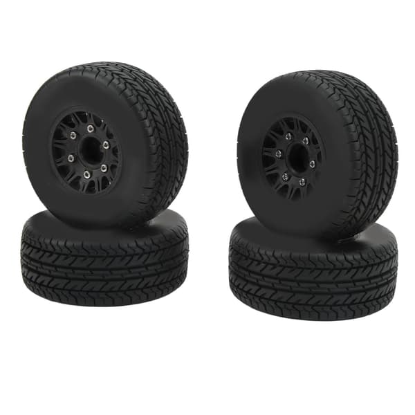 1/10 RC Short Course Truck Dæk Stærk Affjedring Hjul med Hex Adapter til ARRMA Sort