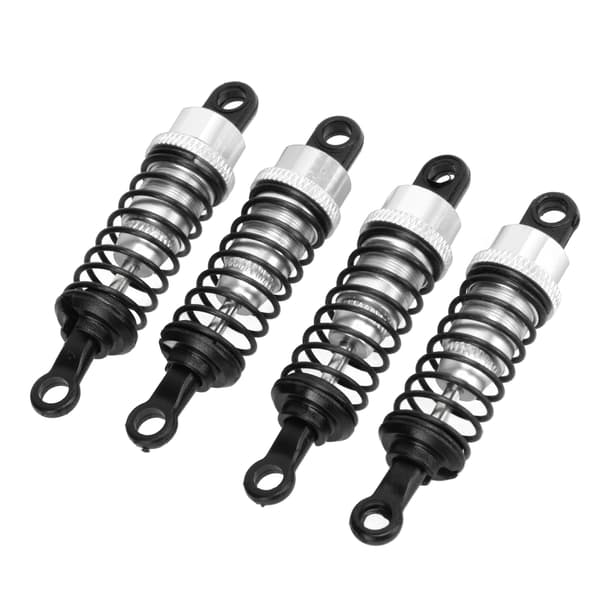 4 stk. 64MM Metal Støddæmper med Montering til WPL RC Bil Opgradering Sølv