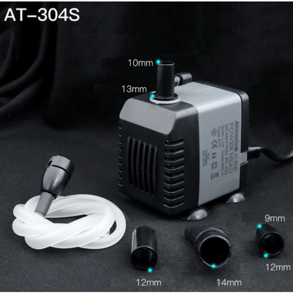 Dränkbar pump, liten pumpande och ultratyst vattenväxlingscirkulationspump (AT-304S,8W),
