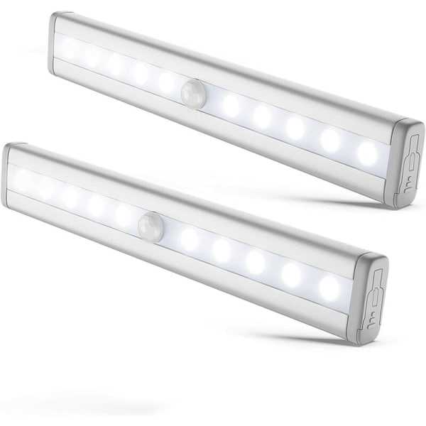 10LED battery type white light power 0.5-1.2W2pcs intelligent human body sensor light, for indoor decorative lighting