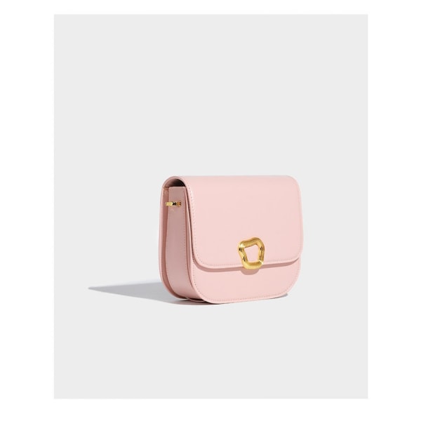 Den nya One-Soulder Flap Tofu Retro Crossbody Bag Pink