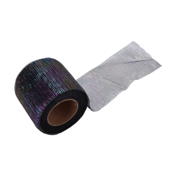 Tyllrull Symphony Line Mesh Roll Manuell DIY Hodeplagg Sløyfe Mesh Stoff Tilbehør Svart