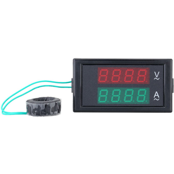 Kahden näytön korkean tarkkuuden digitaalinen AC volttimittari, ampeerimittari (80-300V 0-100A)