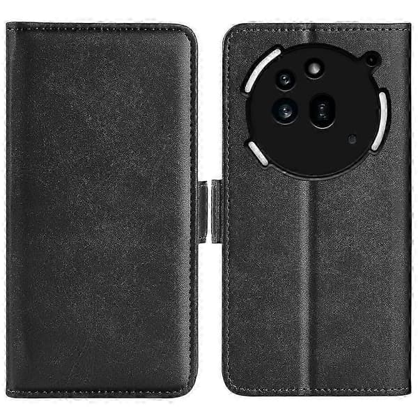 Dobbeltsidig magnetisk spenne horisontalt flip-skinnveske til telefon For Nothing Phone 3a Pro