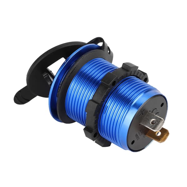 12V 24V Cigartænderstik Dobbelt USB-oplader med LED Voltmeter til Motorcykel