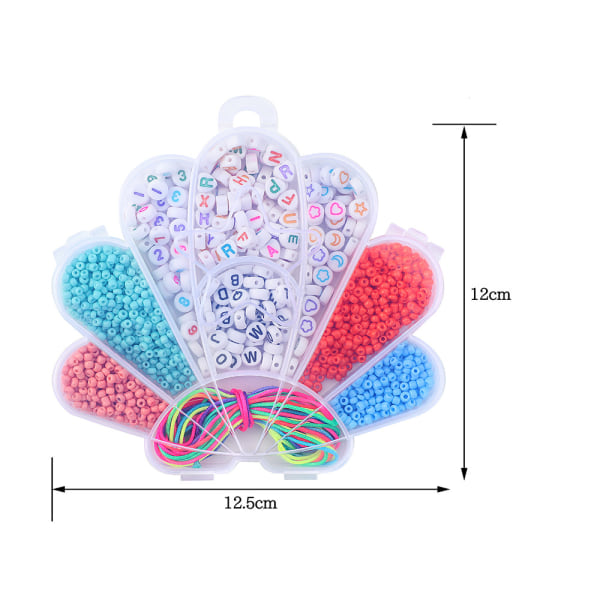 Kammussla boxed bokstavspärlor, hirs pärlor, sax
