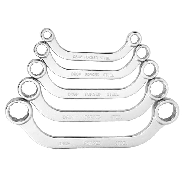 5st 8-22mm Metrisk Halvmåne Dubbelände Krom Vanadinstål Skiftnyckel Kit Typ C