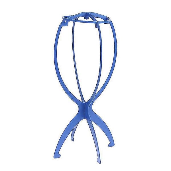 Perukställ Vikbart Bärbart Perukställ För Styling Torkning Tillverkning av Peruker-Bra blue