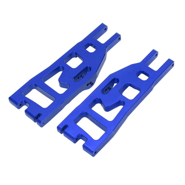 2 stk. RC Front Nedre Bærearm Aluminium Legering CNC Maskinering Lett Vekt 1/6 RC Lastebil Mørk Blå