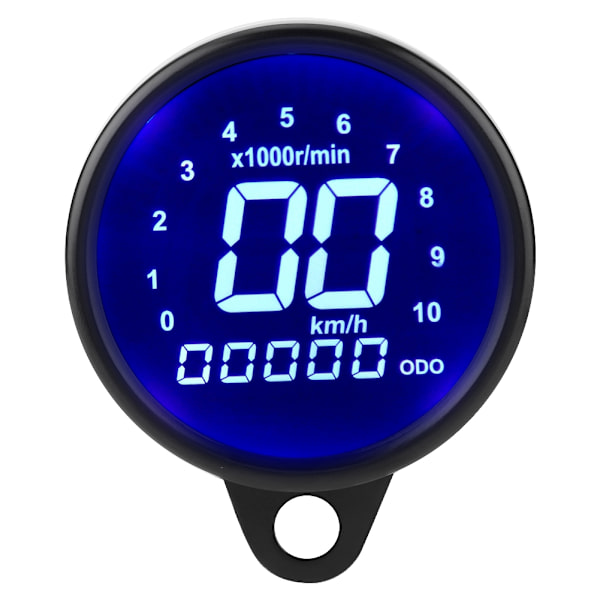 Universal Motorcykel LCD Display Instrument Speedometer Odometer Tachometer Måler