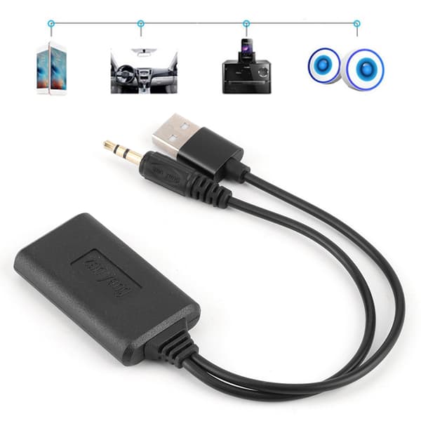 3,5 mm AUX Bluetooth-mottakeradapter Trådløs bilstereo HIFI Stereo Musikk Auto Tilbehør