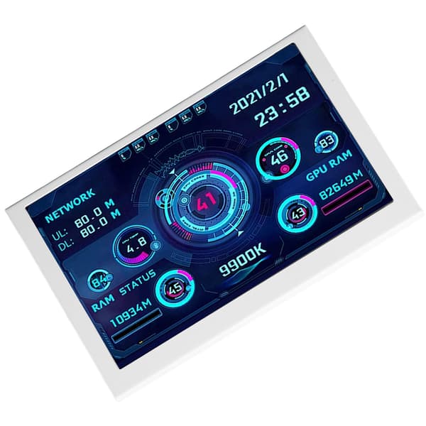 5 tommer Dator Temperatur Monitor IPS USB Mini Skærm PC Sensor Panel Display CPU GPU RAM Data Monitor til Windows