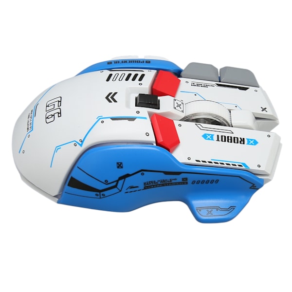 Trådløs Gaming Mus 2.4G Bluetooth 3 Modus 5 DPI RGB Lys for Windows Android iOS Hvit