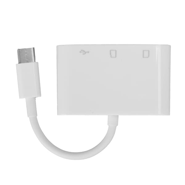 3 i 1 Typ C Minneskortläsare USB Hub Adapter för Laptop Telefon Dataöverföring